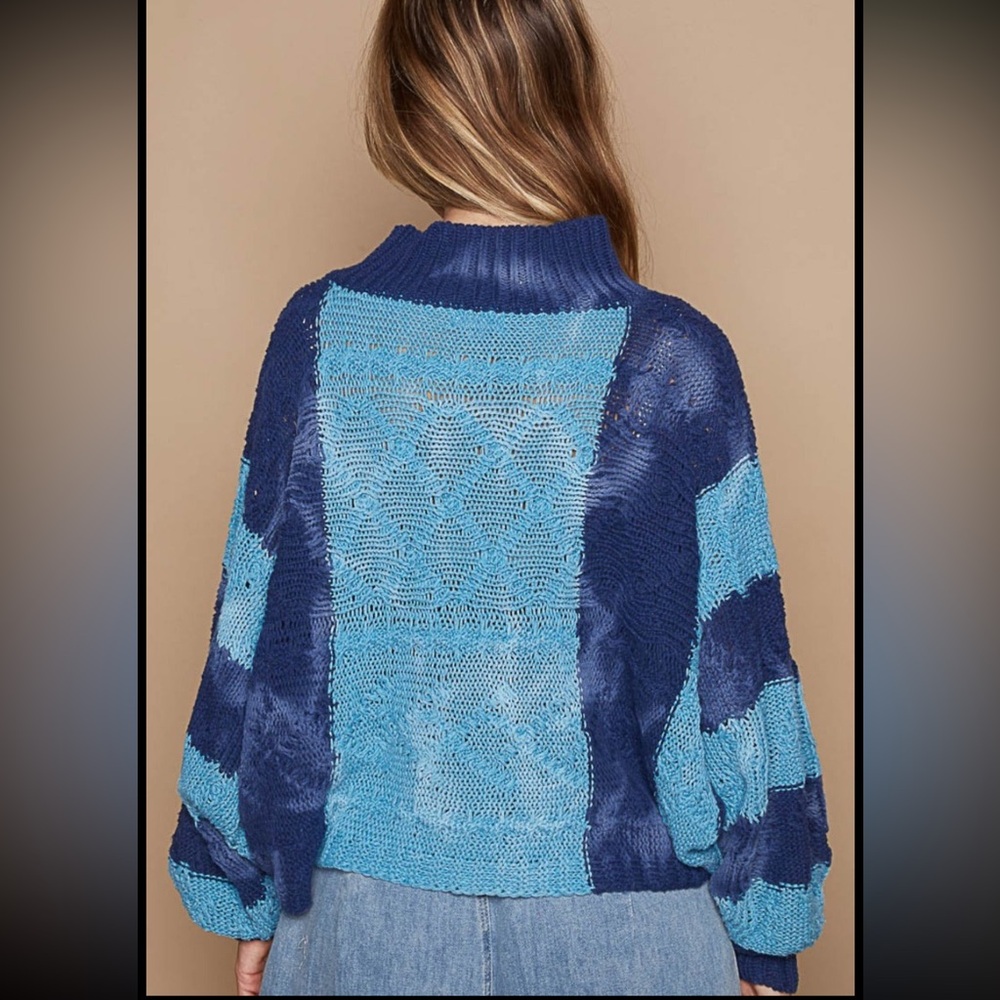 POL STRIPE OPEN KNIT DISTRESSED COLOR SWEATER ❤️NEW COLLECTION IN STORES❤️ - Picture 5 of 5